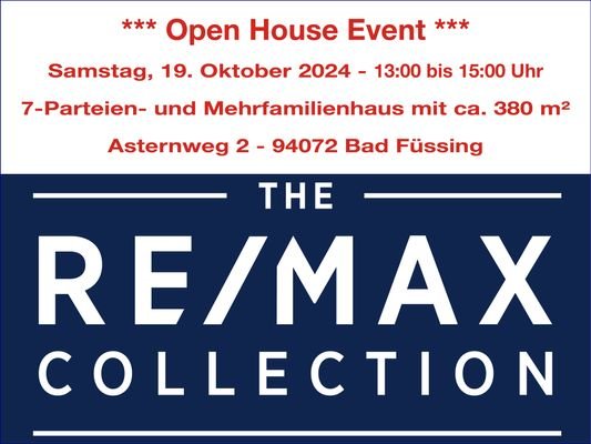 Open House 19. Oktober 2024 - Asternweg 2 - 94072 Bad Füssing