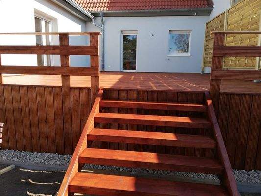 Blick auf die Terrasse