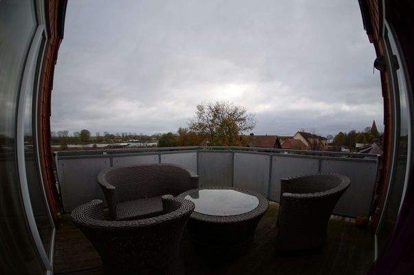 Dachterrasse vor dem Regen
