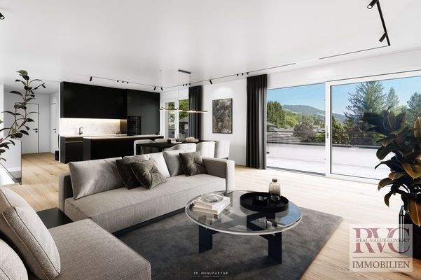 Architekturvisualisierung BV Wolfsgartenweg Interior PH_Living01-VAR