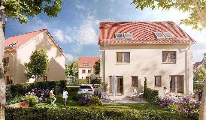 Neugebautes Doppelhaus inklusive Luft-Wärmepumpe