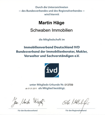 IVD-Mitgliedschaft (Makler)