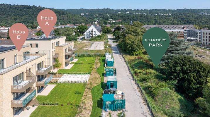 Drohnenbild mit Straßennamen