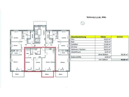 Beispielgrundriss 1.OG