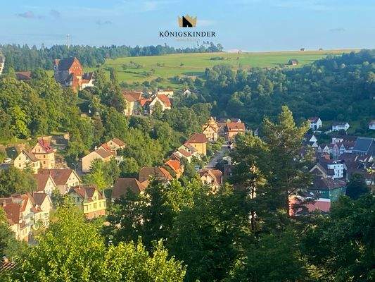 Blick über Altensteig mit der alten Burg