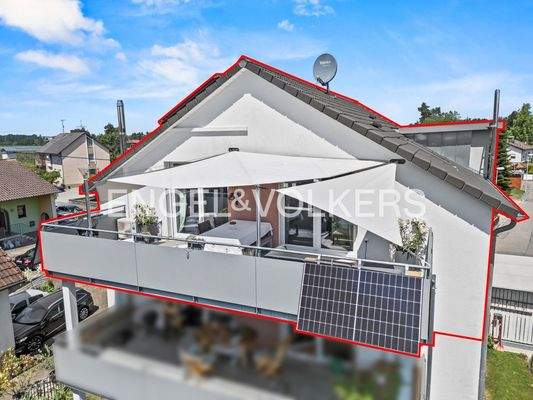 Außenansicht des Balkons