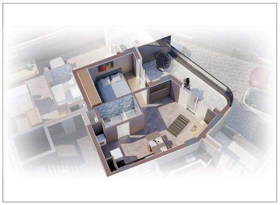 Kreta – Chania-Lentariana: Moderne Neubauwohnung mit einem Schlafzimmer zu verkaufen