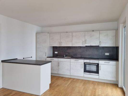 Moderne Einbauküche mit Tresen