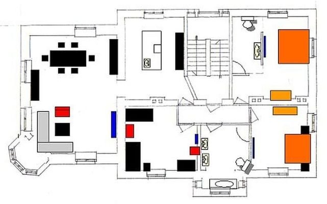 Grundrissplan Wohnung 1 Hochparterre