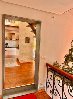 Der Zugang zur Wohnung im 4. Stock