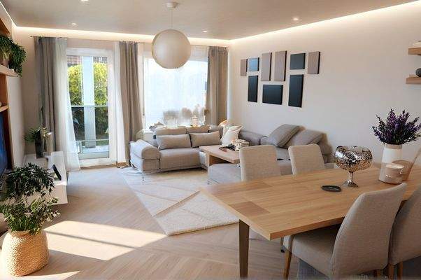 Wohn- u. Essbereich m. Zug. Terrasse KI Bsp.