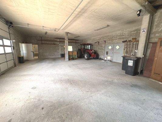 Halle mit Durchfahrt in den Garten