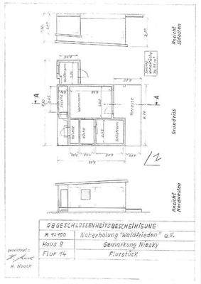 Grundriss und Nordansicht