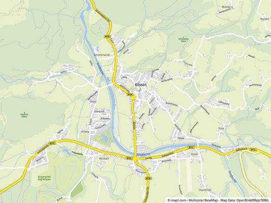 Das Gemeindegebiet von Kössen