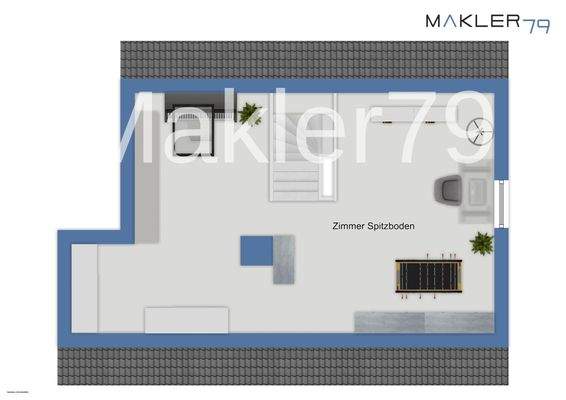 Grundriss Spitzboden