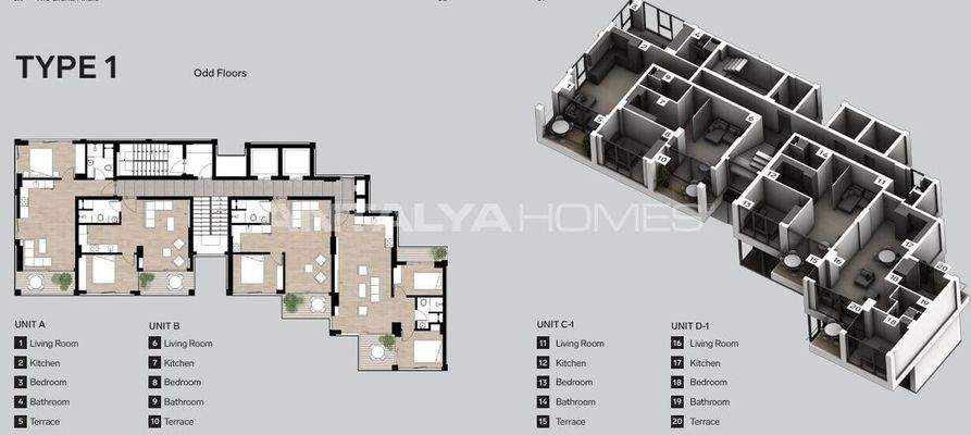 Stylish Apartments in a Complex with Pool in Alanya Mahmutlar