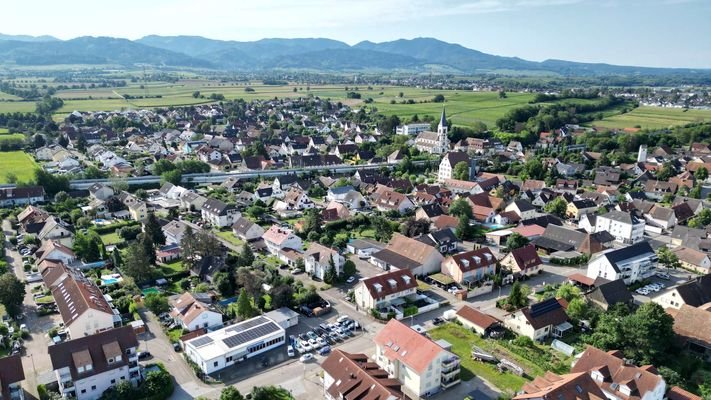 Blick über den Kernort von Eschbach