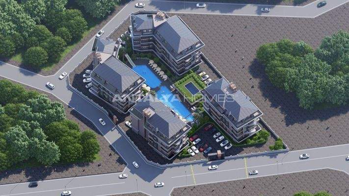 Chic Apartments Intertwined the Nature in Alanya Oba