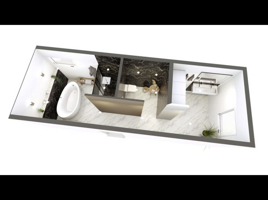 .. großes Designer-Badezimmer !