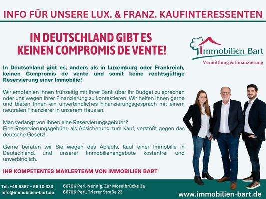 Information an unsere Kunden
