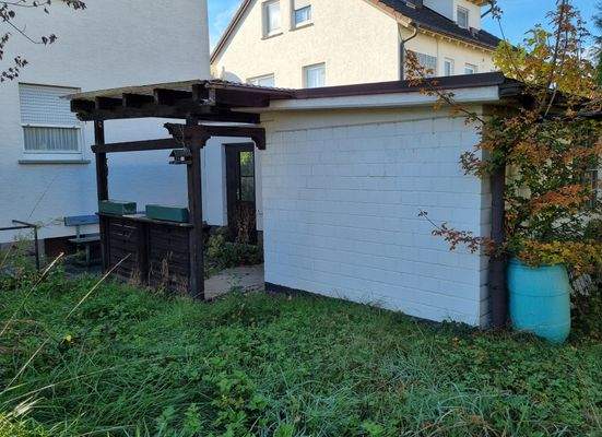 Garagenanbau mit Pergola