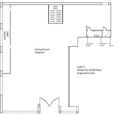 Grundriss Verkaufsraum 