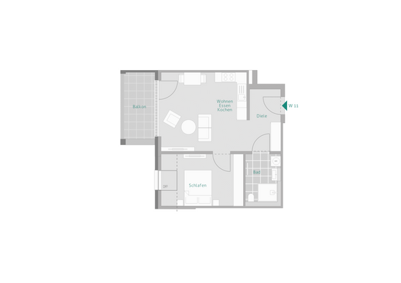 Grundriss Wohnung 11