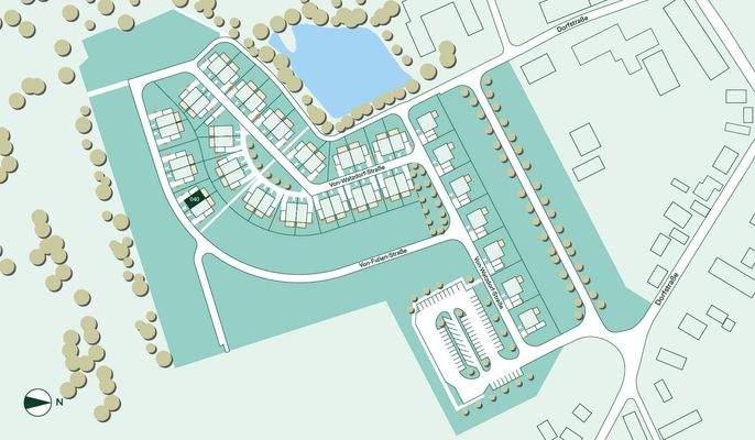 Lage des Doppelhauses im Quartier