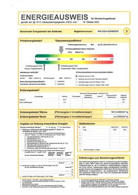 Energieausweis Ladenlokal