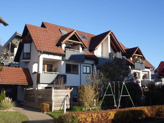 Wohnung vom Garten her gesehen...