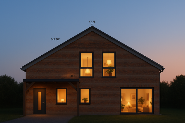 Ostansicht Visualisierung Abend