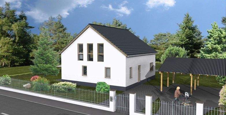 Beispielhaus Rückansicht