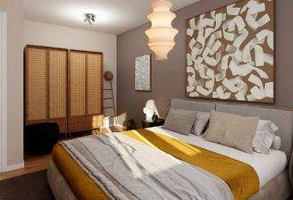 Helles und komfortables Schlafzimmer