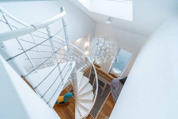 Wendeltreppe zum Schlafzimmer