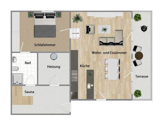 Grundriss Mehrfamilienhaus Kellergeschoss (nicht maßstabsgetreu)