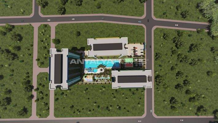 Apartments in a Complex with Aquapark in Mersin Çeşmeli