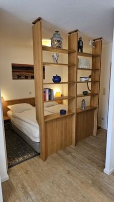 Schlafbereich: Regalabtrennung