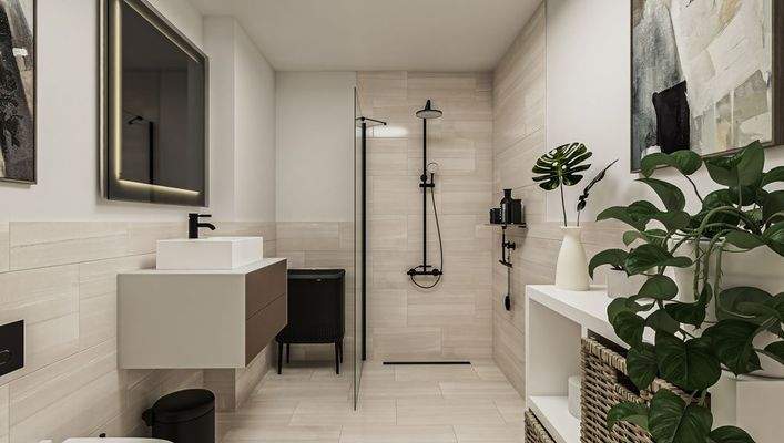 Duschbad visualisiert