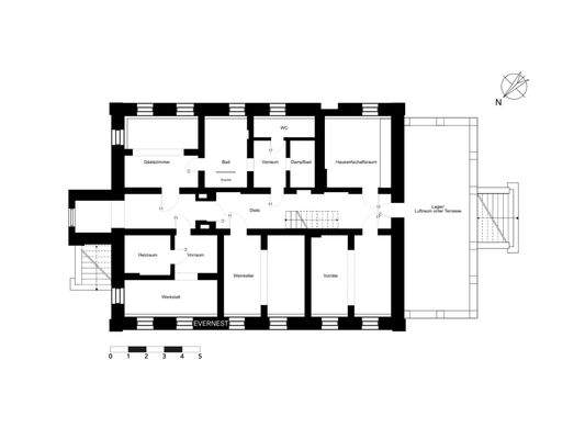 Tagesbelichtetes Souterrain