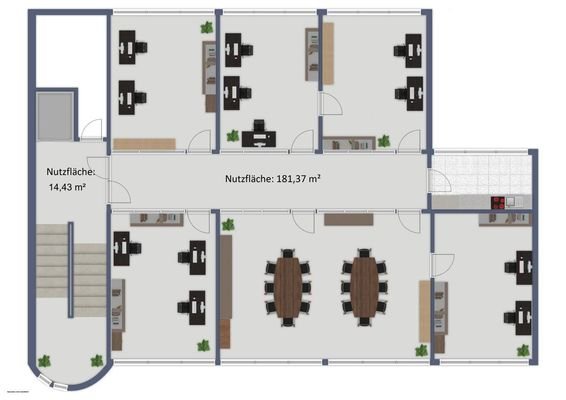 Grundriss Geschäftshaus 1. + 2.OG