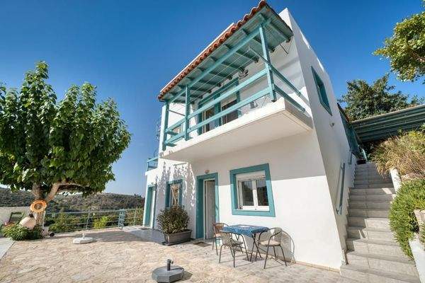 Kreta, Douliana: Faszinierendes Haus mit Meer- und Bergblick