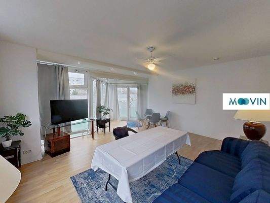 Ansicht II: Wohn- und Esszimmer