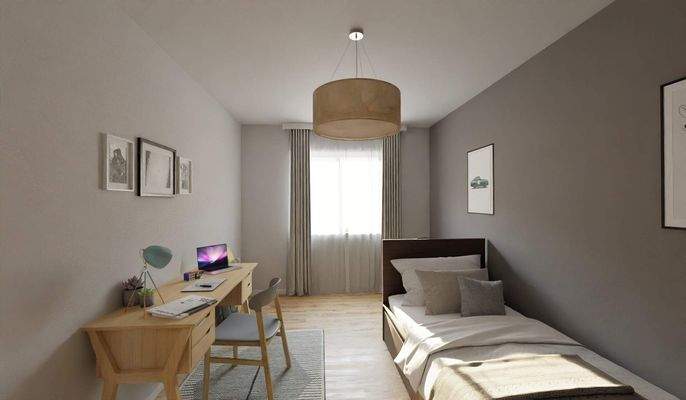 Komfortables Kinderzimmer im Obergeschoss