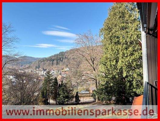 Ausblick vom Balkon Richtung Stadt
