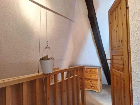 Galerie im DG mit Blick auf die Lukenkonstruktion