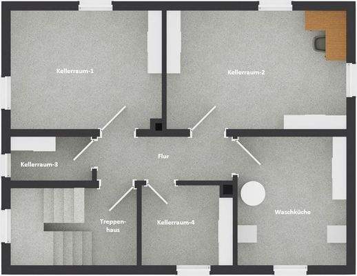 2D Grundriss - Kellergeschoss