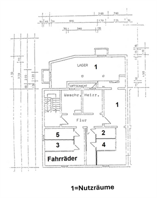 Grundriss Nutzräume