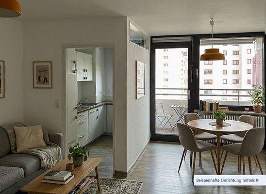 KI - Essbereich mit Balkon