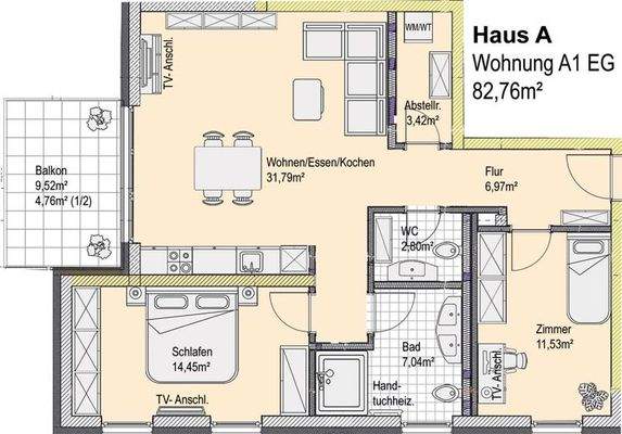 Alternatives Wohnungsangebot (3-Zimmer)