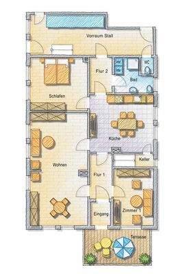 612 Grundriss Wohntrakt EG